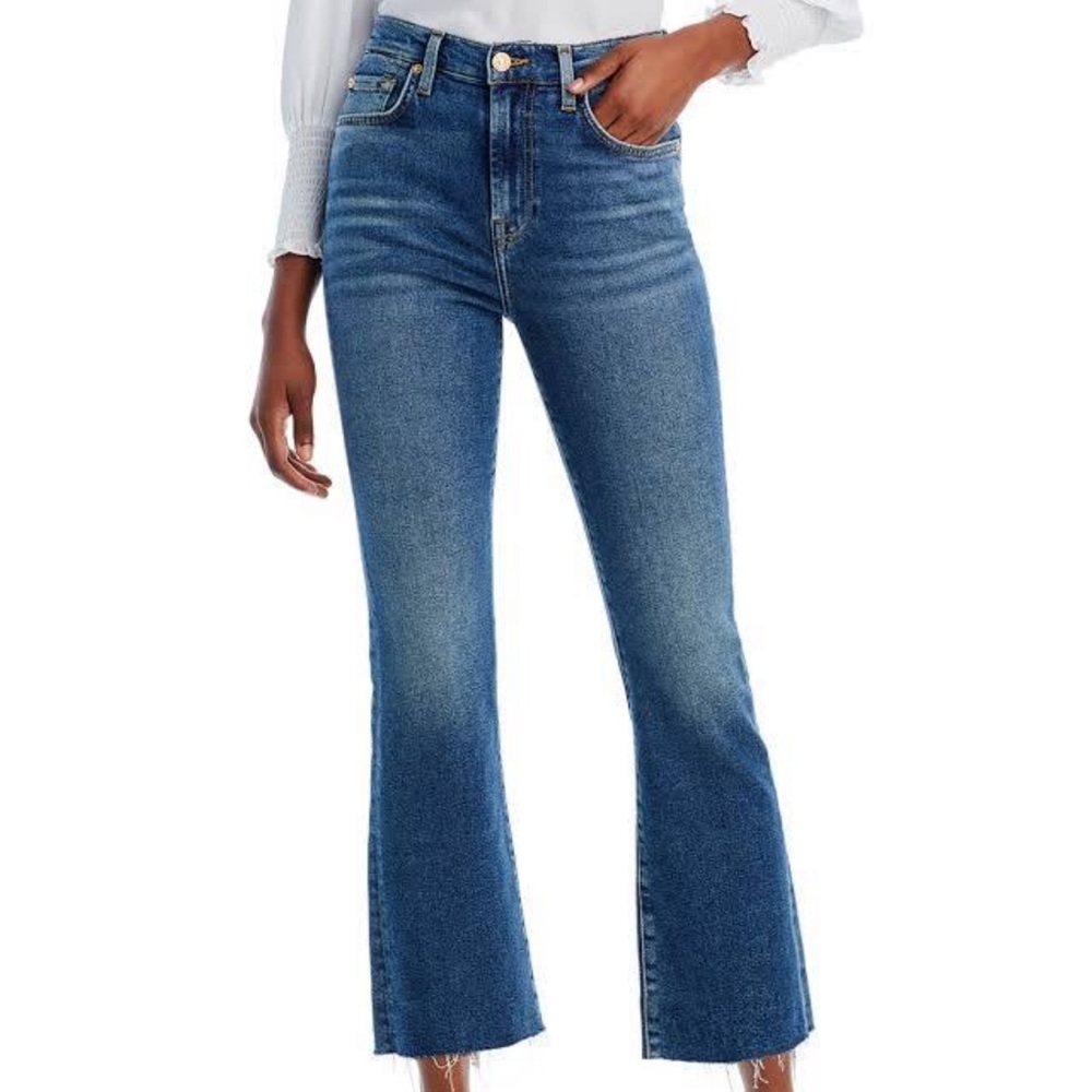 7 for all mankind high waist slim kick jeans